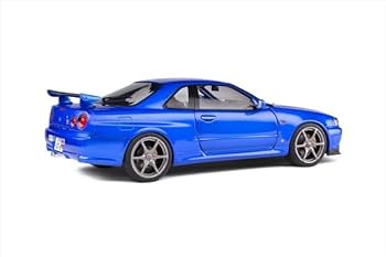 Amazon | ミニカー 1/18 GTR R34 青色 特別限定 Solido ワイルド